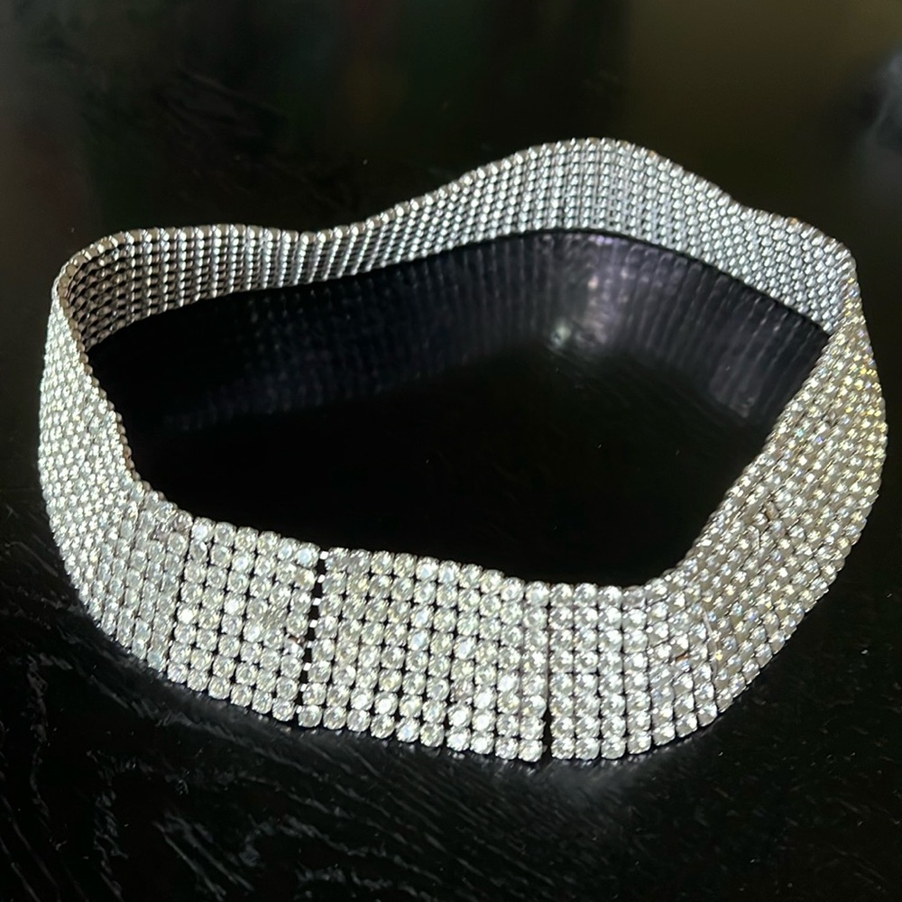 Vintage rhinestone belt, 36 inches long 2 inches wide